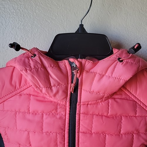 Womens Lightweight Free Tech Light Pink Puffer Jacket Size Small With Hood - Picture 8 of 20
