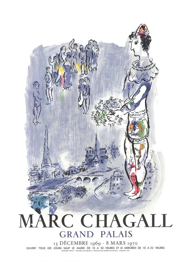 Marc CHAGALL Paris Arte Posters