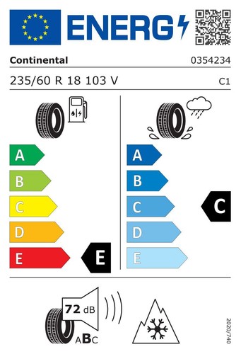 TYRE WINTER CONTINENTAL 235/60 R18 103V WINTERCONTACT TS830P SUV (N0) - Picture 2 of 5