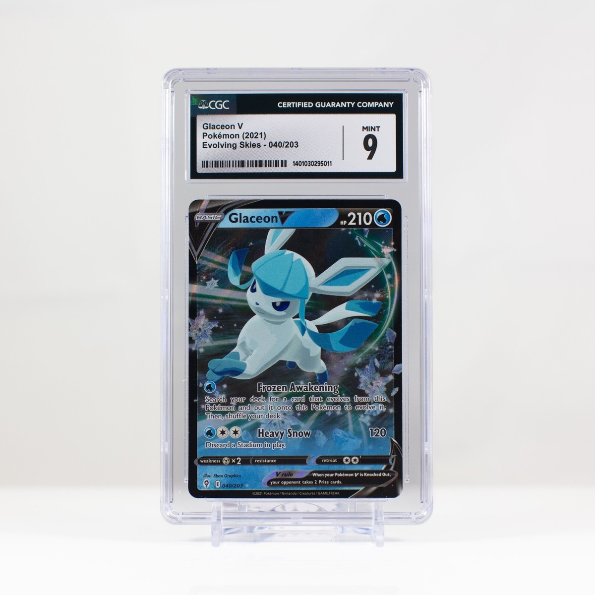 Pokémon TCG Glaceon V Evolving Skies 040/203 Holo Ultra Rare Pokémon TCG Glaceon V Evolving Skies 040/203 Holo Ultra Rare