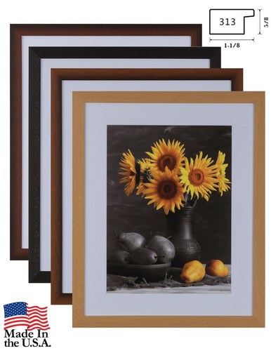 1-1/8" Cherry Picture Frame 11x14 12x18 16x20 24x36 30x40 36x36+ 313-VIII-322T - Picture 5 of 10