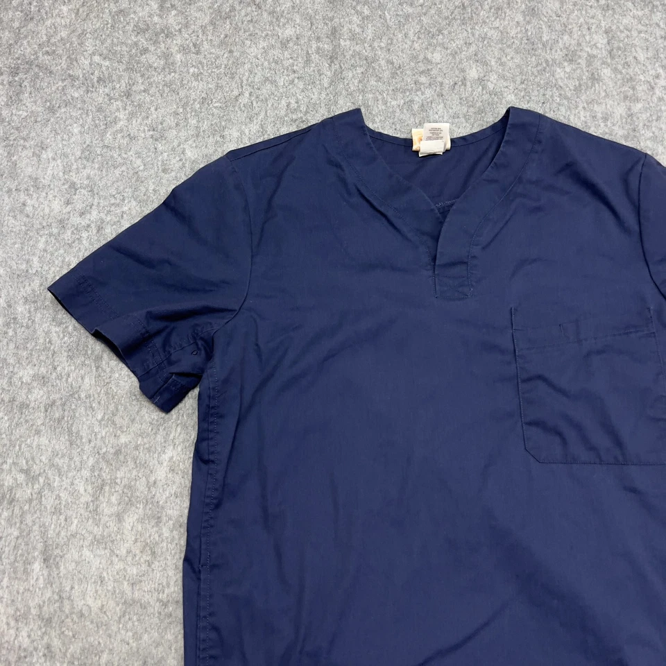 KOI скраб рубашка женщин M синий короткий рукав V шеи хлопок смесь медицинской медсестры CNA - Изображение 4 из 4