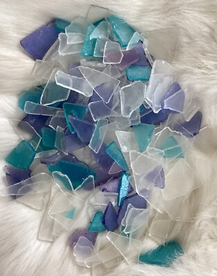 Tumbled Sea Glass Foam Frosted Blue Ocean Wave Beach Sand Summer Project