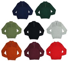 Club Room Mock Neck 4-Button 100 Cotton Pullover Men's Sweater NWT