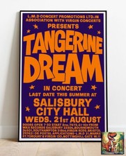 Tangerine Dream - Salisbury City Hall 1974 Tour Poster - Up To 36"