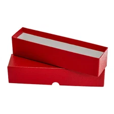 Coin Shield 9" Single Row Red Storage Box Flips Holder Boxes Premium 2x2x9
