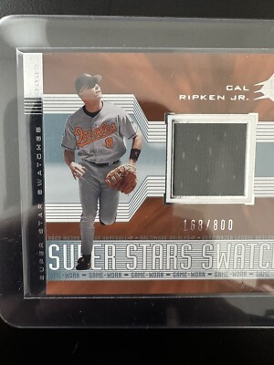 2002 SPx Cal Ripken Jr. Super Star Swatches Jersey Relic #168/800 Orioles HOF