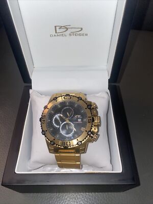 Daniel Steiger Gold Tone Watch 5 ATM Water Resistance SS. Great Condition