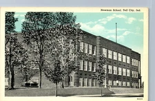 Postcard Indiana IN c.1930's Newman School Tell City Y11
