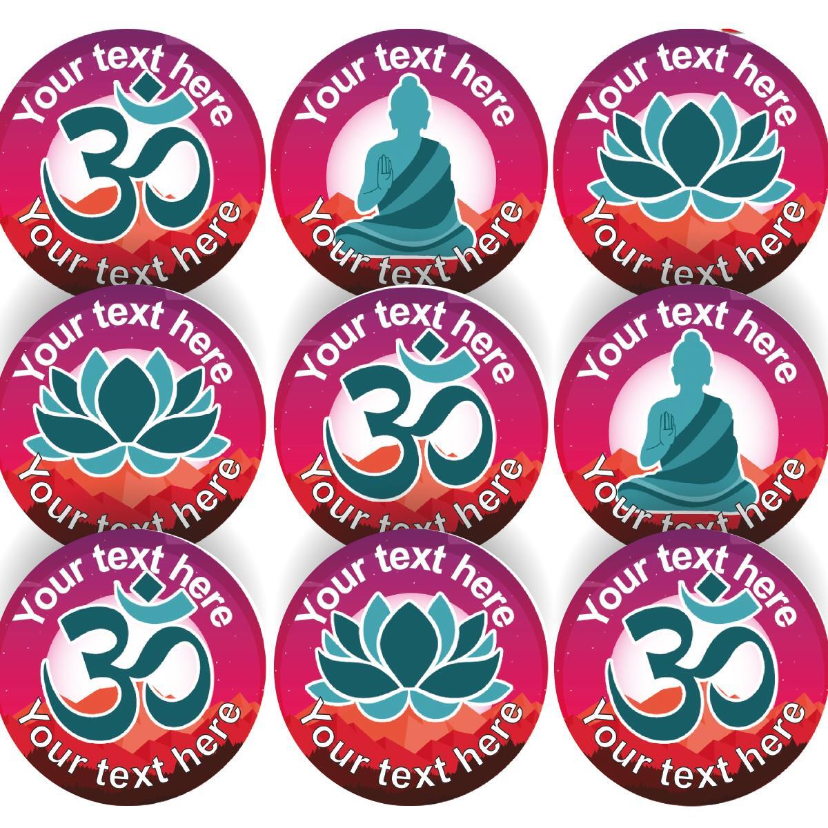 144 Personalised 30mm Buddhism Children Reward Stickers Teachers Parents Nursery