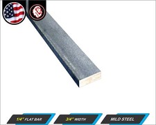 1/4" x 3/4" Flat Metal Bar - Mild Steel - Flat Metal Stock - 12" Long 1-ft 