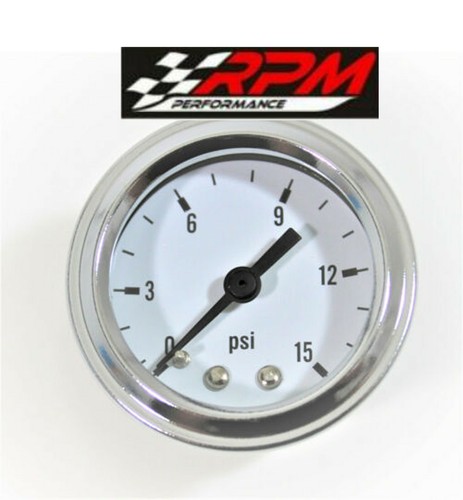 Medidor De Presión De Combustible 0-15 PSI Para Carburadores Holley, Edelbrock – SPP 711-W, Lectura En Seco