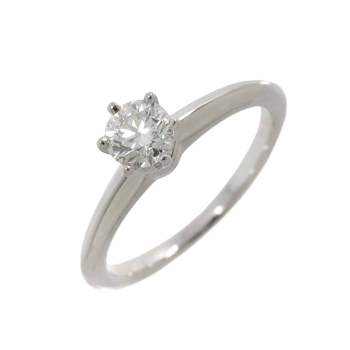 TIFFANY CO. Diamond 0.39ct I/VS1/3EX Ring Platinum Size4.5 TIFFANY CO. Diamond 0.39ct I/VS1/3EX Ring Platinum Size4.5