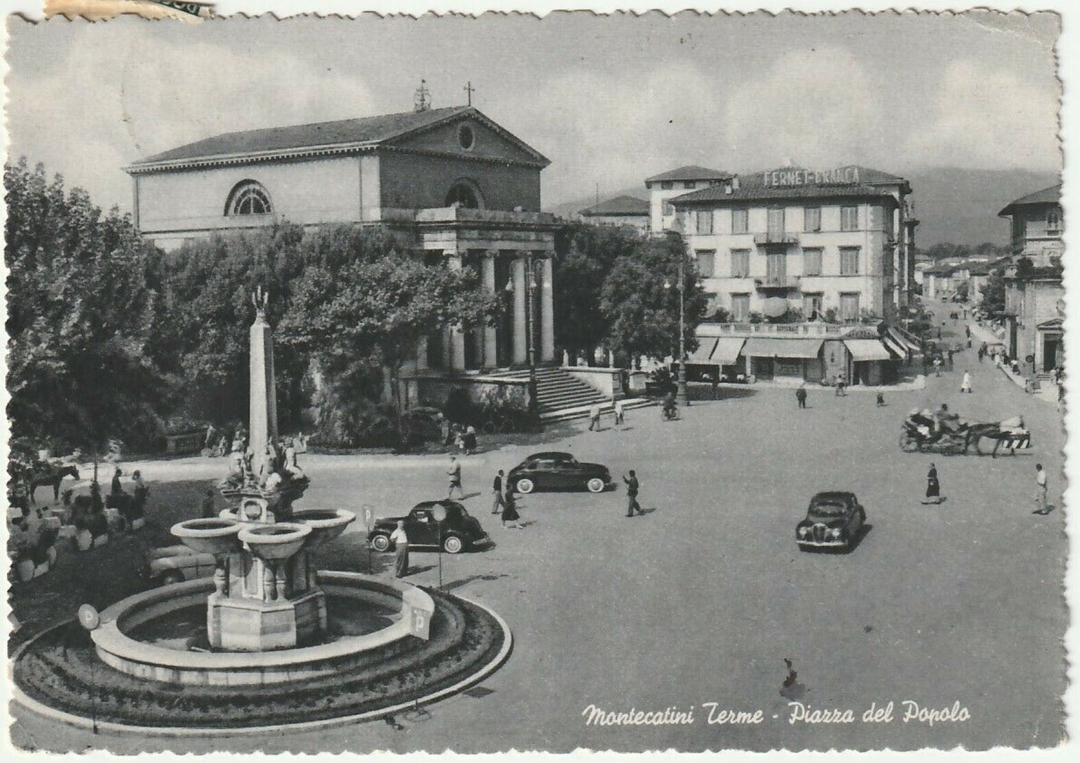 MONTECATINI TERME - PISTOIA - PIAZZA DEL POPOLO - VIAGG. 1953 -36472-