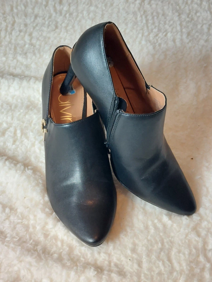 Calvin klein patent store leather booties