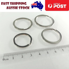 100pcs 25-35mm Flat Metal Key Ring Holder Split Rings Keyring Silver Colour