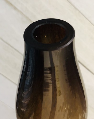 Mid Century Italian Art Glass - Empoli - Smoke Glass Bottle Vase - 1950-60's - Picture 4 of 12
