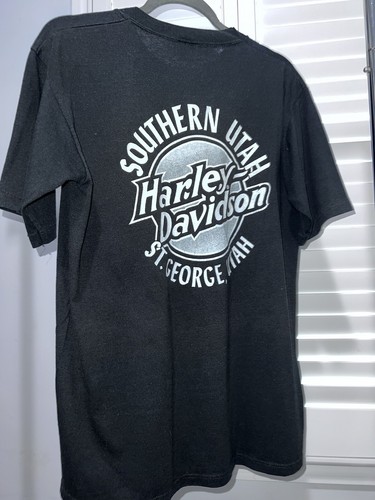 Camiseta Harley Jerzees vintage de una sola puntada años 80 hecha en EE. UU. - Imagen 2 de 4