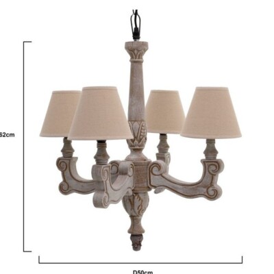 Lampadario shabby chic Lu 4000-6 - La maison des reves