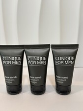 3x Clinique For Men Face Scrub, 1 oz / 30ml Each  Total 90ml Travel Size, New