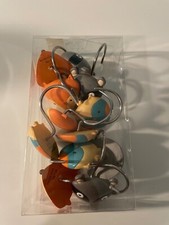 owl fox raccoon shower curtain hooks animal woodland creatures 12 piece 