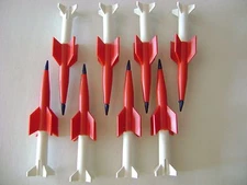 Lionel 6650-80  Red over White Rockets (pkg. of 8)