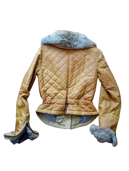 BELSTAFF GOLD Giacca da donna Label Wax con collo pelliccia giubbino cotone 40 eBay