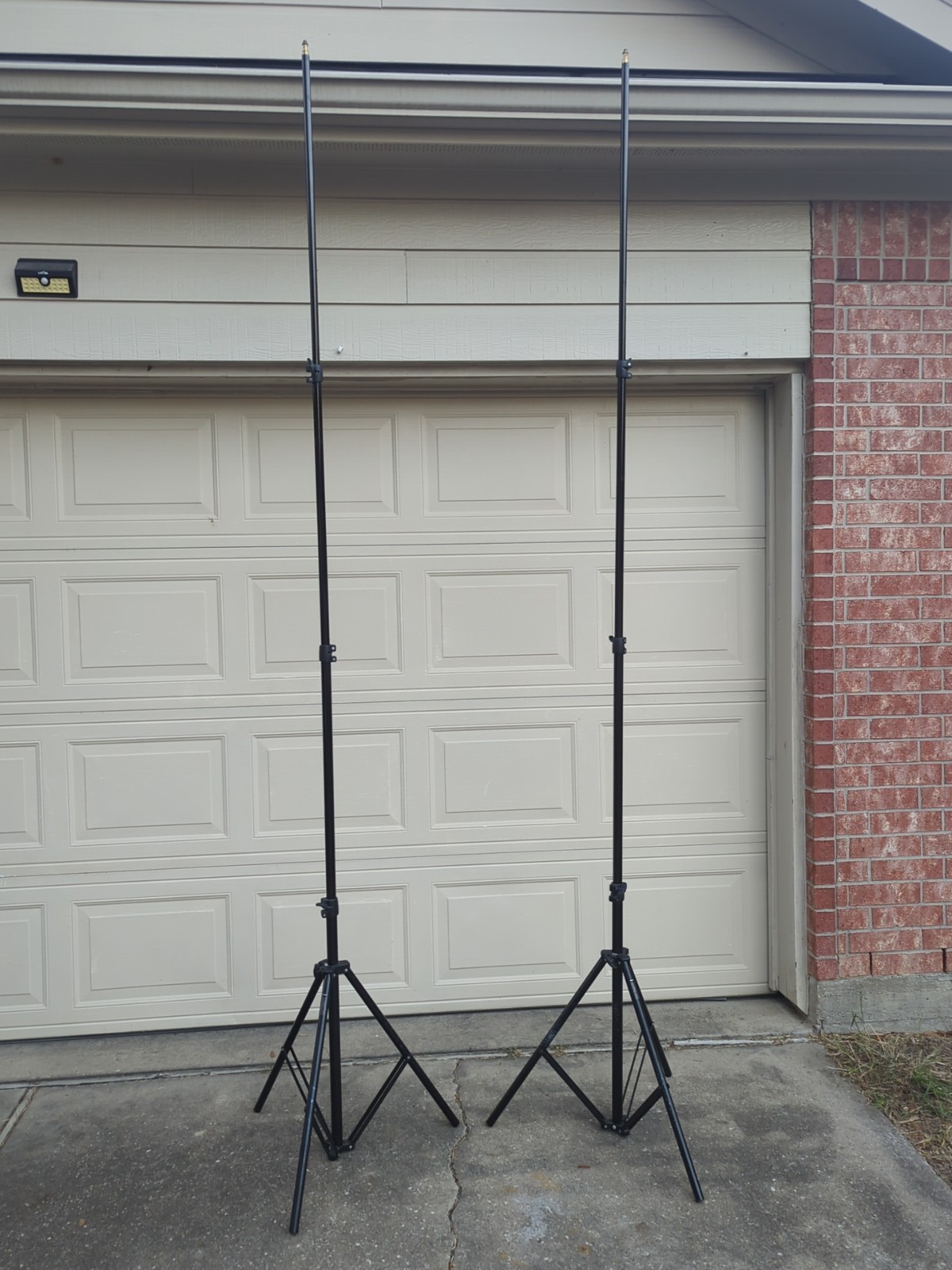 Set of 2 Calumet MF6040 10ft Light Stands Black Aluminum 4-Section Photography