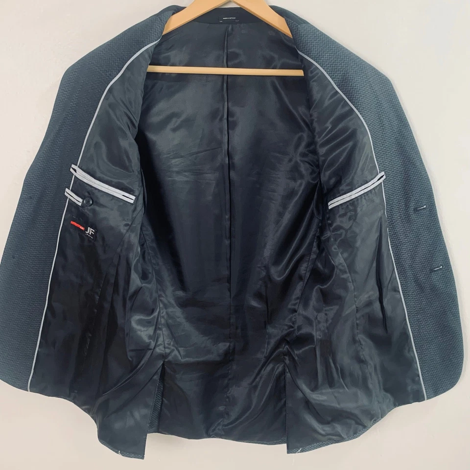 JF J. Ferrar Sz 36R Men's Slim Fit Sport Coat Blazer Jacket Black Career Travel - Image 3 of 4