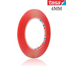 Tesa 4965 Double Side Tape 4mm / 33m  Red 