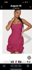 Everly Bandage Mini Dress 1X Magenta