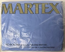 Martex 1 Blue Cal King Flat Sheet Percale 72x84 Matt 50 Poly 50 Cot SEALED