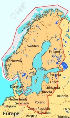 C-MAP Colourful Baltic Sea chart for Lowrance chartplotter