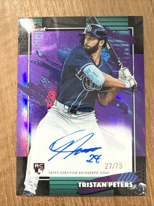 2026 Topps Finest Tristan Peters Auto /75 Purple Refractor RC