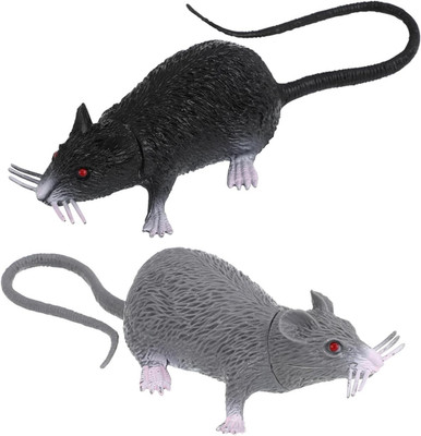 2 Pcs Realistic Fake Rat Prank Toys, Mini Simulated Mouse Model, Lifelike Creepy