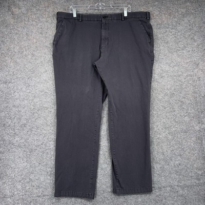IZOD Advantage Performance Pants Mens 40x30 Gray Straight Fit Chino Stretch