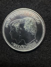 2010 SPAIN JUAN CARLOS .925 Silver 12 Euros Coin