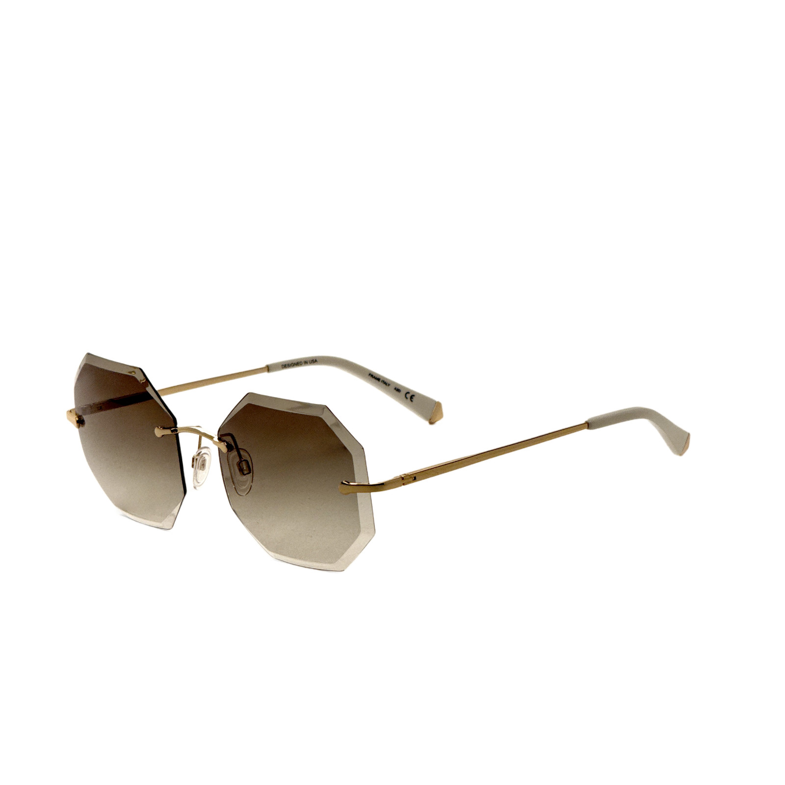Kate Young Luna Womens 59mm Gold Sunglasses K541-GRN-59 8390₽
