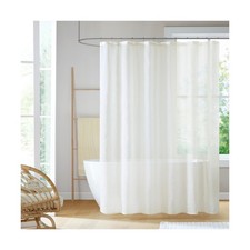 Madison Park Anna Sheers Shower Curtain, Textured Striped Accen... FAST USA SHIP