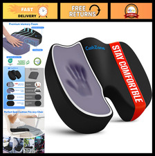 Memory Foam Seat Cushion For Sciatica Back Pain Relief - Orthopedic Coccyx Pil
