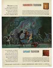 1946 Farnsworth Capehart Television Cabinet Alicia Markova Ballet Print Ad