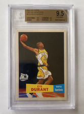 Kevin Durant RC 2007-2008 Topps 1957-58 VARIANT Rookie Card#112 BGS 9.5 Gem Mint. rookie card picture