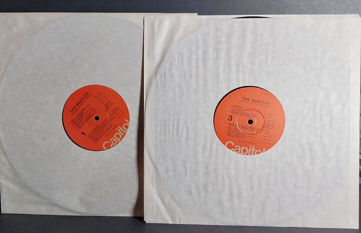 THE BEATLES White Vinyl LP Records SWBO 101 Orange Label with