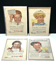 Lot of 4 Norman Rockwell Crest Advertisements,  Readers Digest, 1957, '58, '74