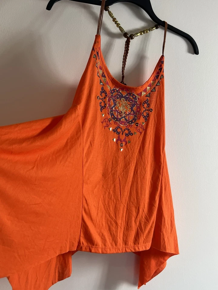 Regata South Pole Vintage Y2K Halter Lenço Laranja Tamanho G - Imagem 2 de 4