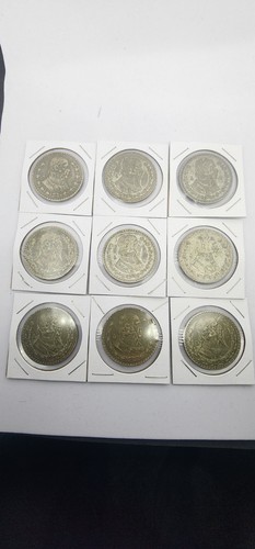 Lot 9 Mexican 1 Peso Silver Coins (1957–1963) morelos – .10 Silver Bulk Lot!