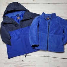 The Children's Place 3-in-1 Jacket Navy Blue Water Resistant Coat Xsmall 4T