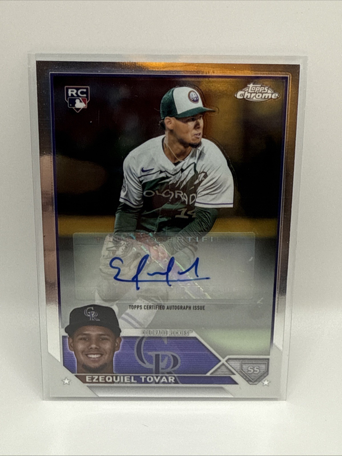 2023 Topps Chrome Update Ezequiel Tovar Rookie Base Auto Rockies RC