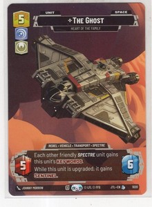 Star Wars Unlimited JTL Prestige Card #1020 The Ghost