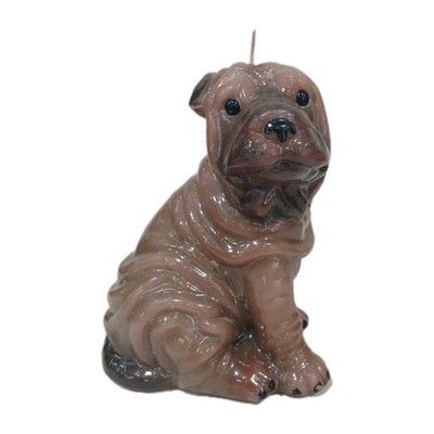 CHINESE SHAR PEI PUPPY DOG WAX CANDLE ~ NEVER USED